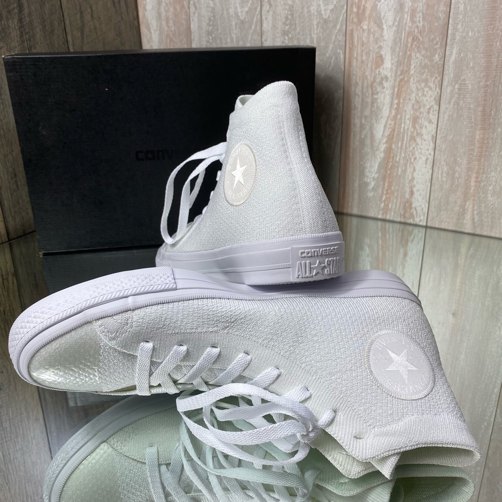 Converse Ctas 2 Flyknit White High Top AUTHENTIC - Picture 8 of 8